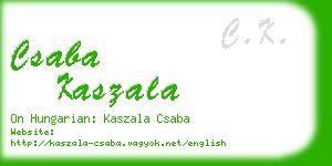 csaba kaszala business card